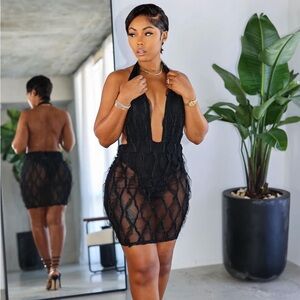 Sexy Halter and open back dress- NWT